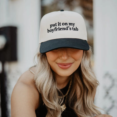 Put It On My Boyfriend's Tab Two-Toned Hat